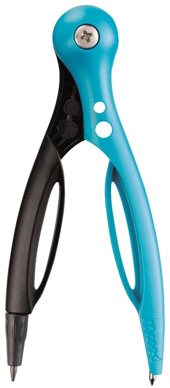 Циркуль ESSENTIALS пластиковый с грифелем, с безопасной иглой, 18100