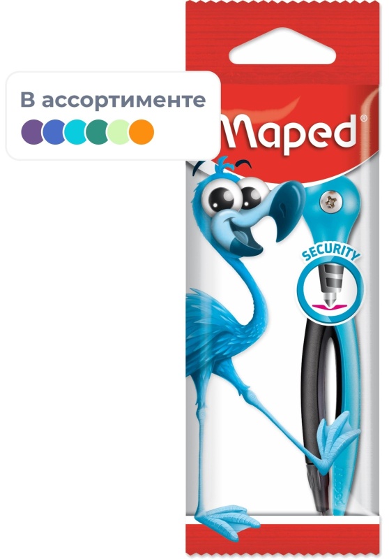 Циркуль ESSENTIALS пластиковый с грифелем, с безопасной иглой, 18100