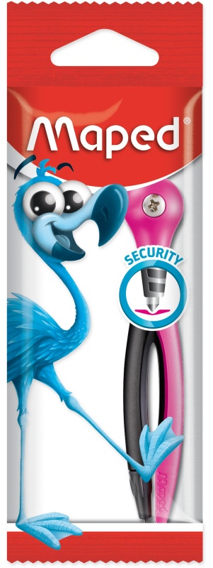 Циркуль ESSENTIALS пластиковый с грифелем, с безопасной иглой, 18100