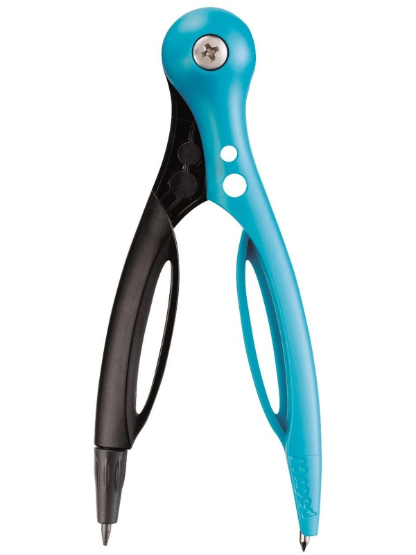 Циркуль ESSENTIALS пластиковый с грифелем, с безопасной иглой, 18100