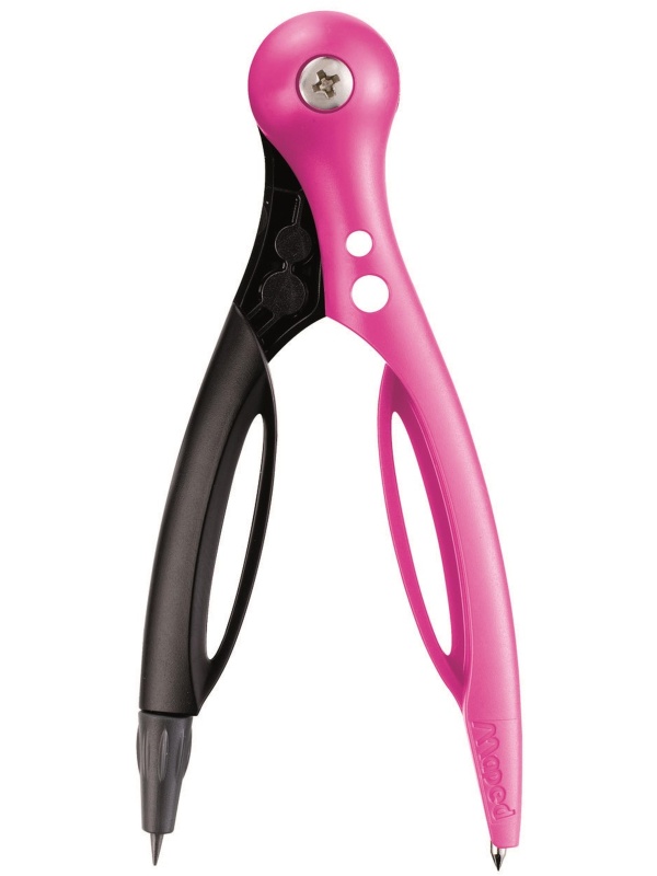 Циркуль ESSENTIALS пластиковый с грифелем, с безопасной иглой, 18100