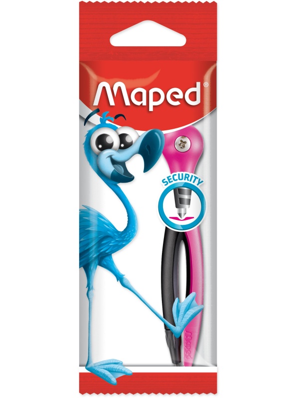 Циркуль ESSENTIALS пластиковый с грифелем, с безопасной иглой, 18100