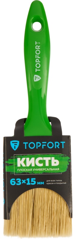 Кисть плоская универсальная TOPFORT Uni 63х15