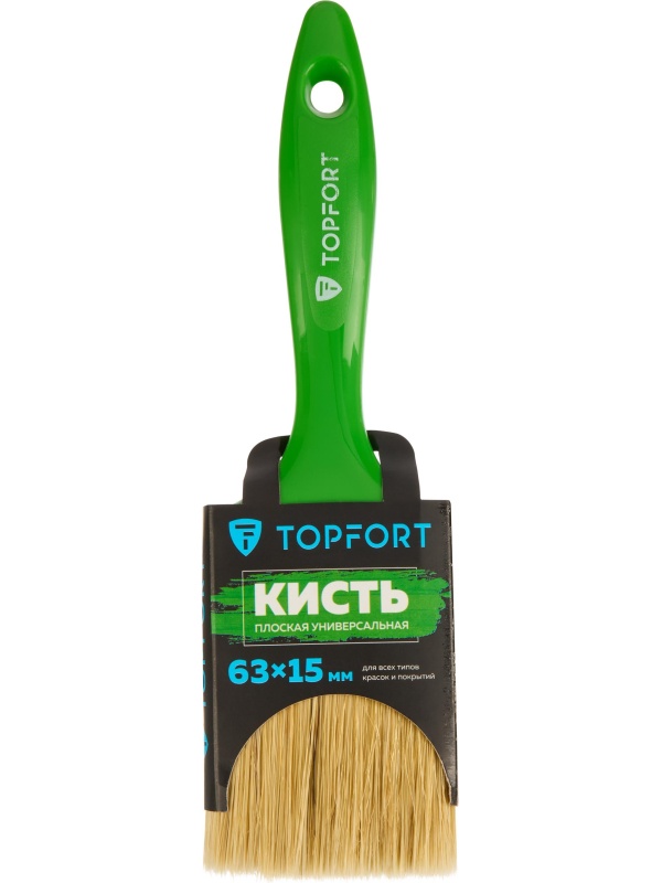 Кисть плоская универсальная TOPFORT Uni 63х15
