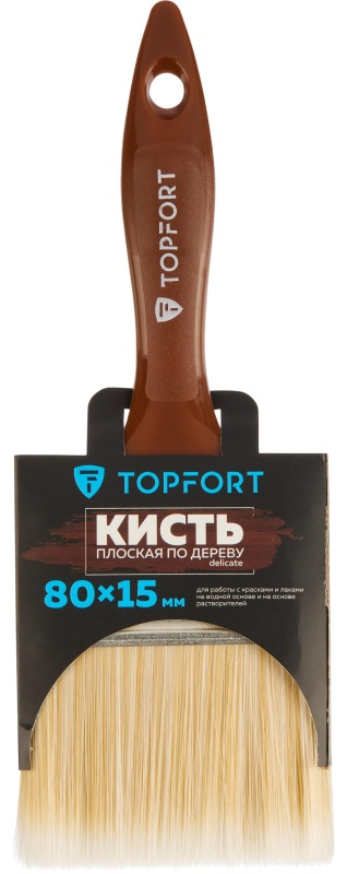Кисть плоская по дереву TOPFORT Delicate 80х15