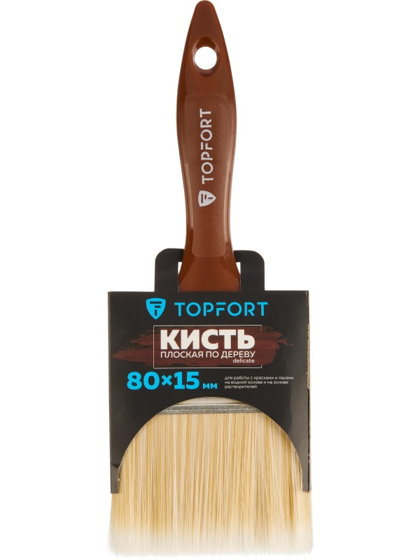 Кисть плоская по дереву TOPFORT Delicate 80х15