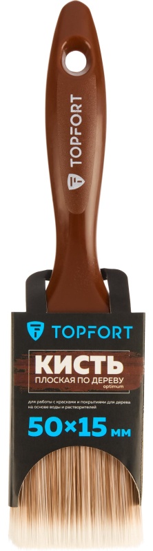 Кисть плоская по дереву TOPFORT Optimum 50х15