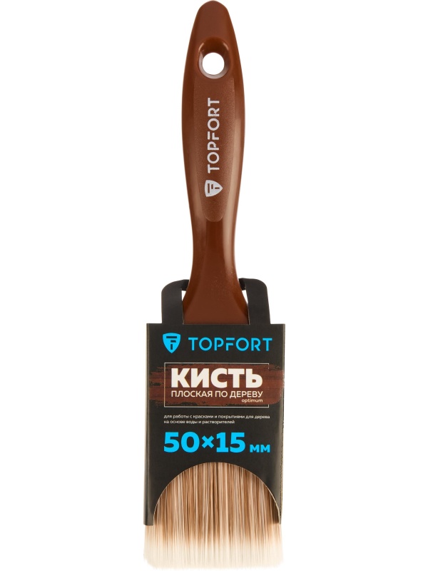 Кисть плоская по дереву TOPFORT Optimum 50х15