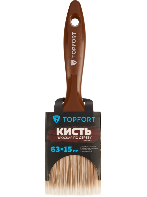Кисть плоская по дереву TOPFORT Optimum 63х15