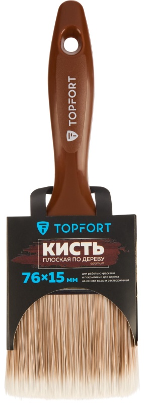 Кисть плоская по дереву TOPFORT Optimum 76х15