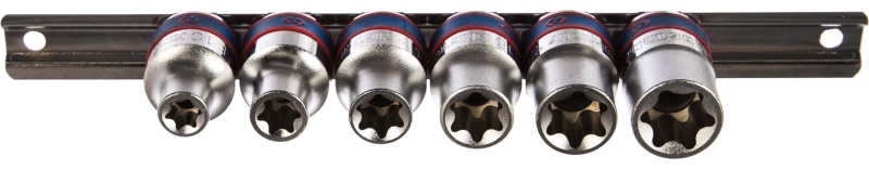 Набор торцевых головок 1/2, TORX Е-стандарт,E10-E20, 6 предметов,KING TONY