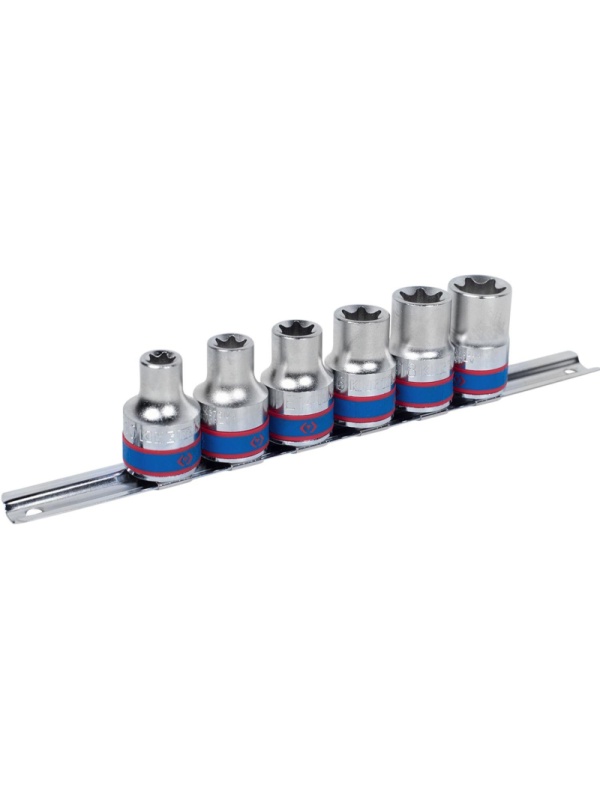 Набор торцевых головок 1/2, TORX Е-стандарт,E10-E20, 6 предметов,KING TONY