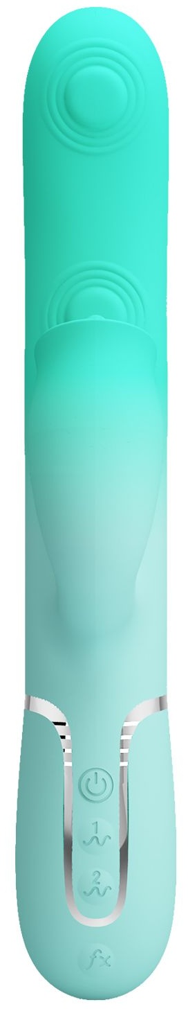 Мятный вибратор-кролик Gigi с возвратно-поступательными движениями - 22,8 см.