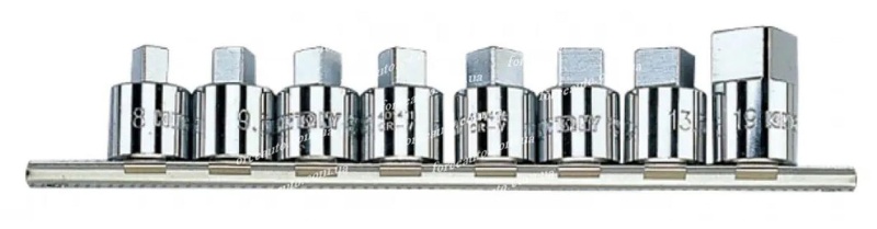 Набор  насадок 1/2, 8-19 мм, четырехгранные, 8 предметов KING TONY