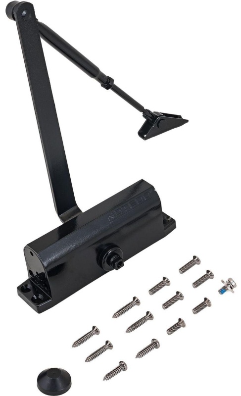 Доводчик дверной NOTEDO DC-080 BLACK 60-120 кг черный (10)