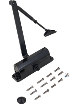 Доводчик дверной NOTEDO DC-080 BLACK 60-120 кг черный (10)