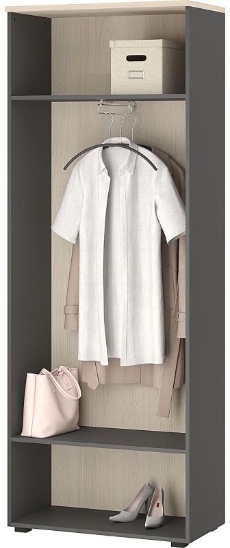 Гардероб узкий К-Loft 241H010 выс.2106 дуб скандин./графит