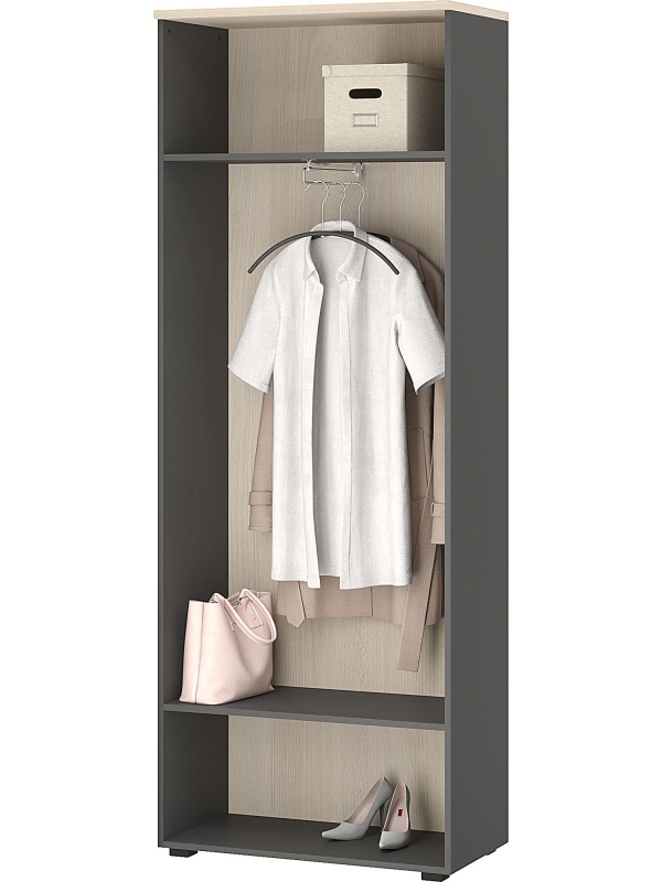 Гардероб узкий К-Loft 241H010 выс.2106 дуб скандин./графит