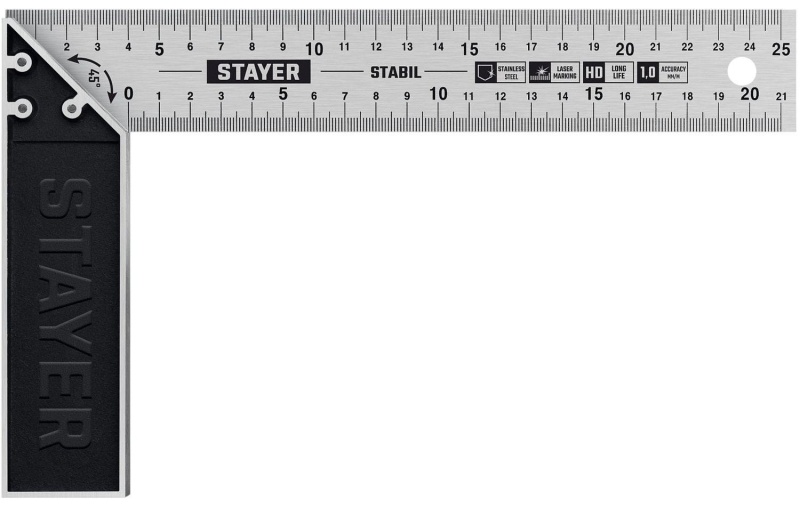 Угольник столярный, Professional STAYER  250 мм 3431-25_z02