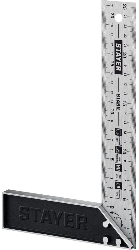 Угольник столярный, Professional STAYER  250 мм 3431-25_z02