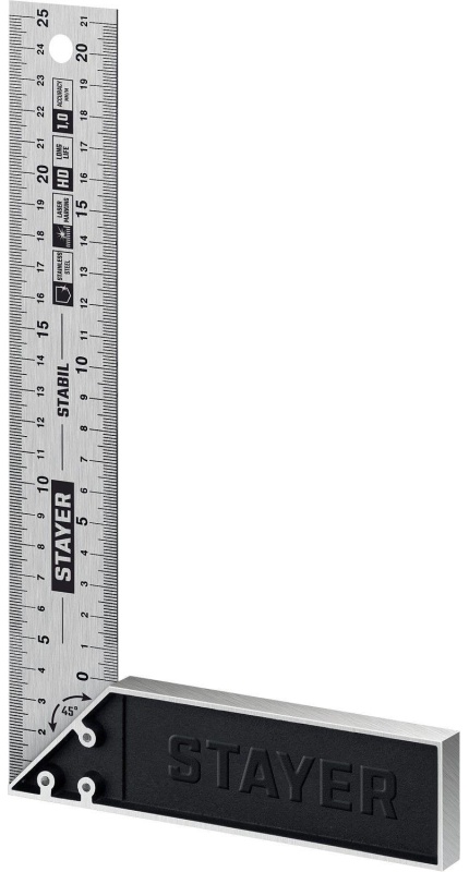 Угольник столярный, Professional STAYER  250 мм 3431-25_z02