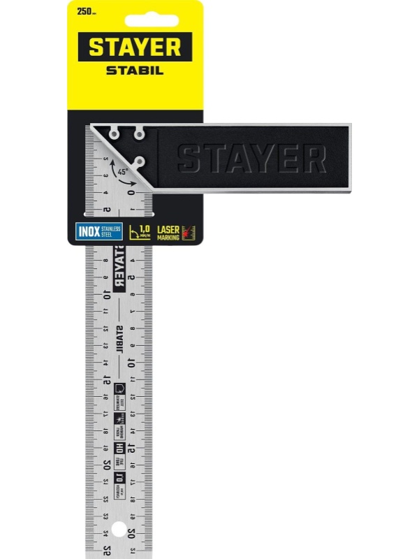 Угольник столярный, Professional STAYER  250 мм 3431-25_z02