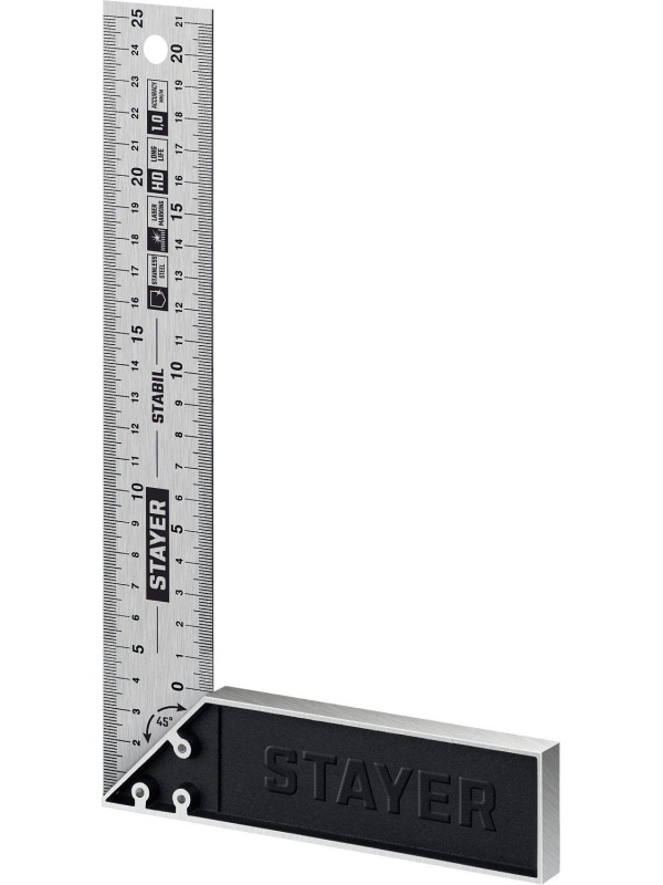 Угольник столярный, Professional STAYER  250 мм 3431-25_z02