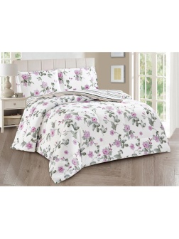 Постельное белье 2сп сатин с одеялом (нав50х70-2шт) Notte Bianca 22/016-NBO