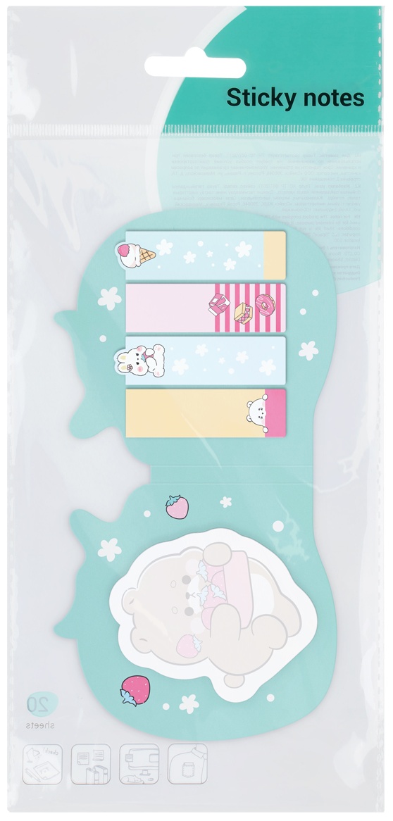 Флажки-закладкии самоклеящиеся блоки в наборе MESHU 