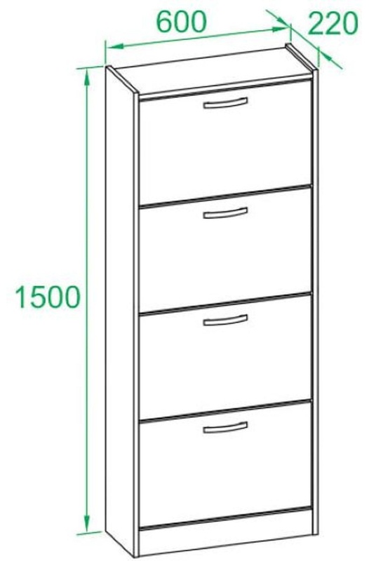 Обувница Сокол ТО-24  для обуви Дуб сонома