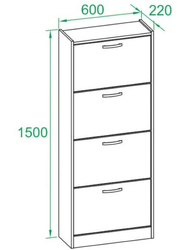 Обувница Сокол ТО-24  для обуви Дуб сонома