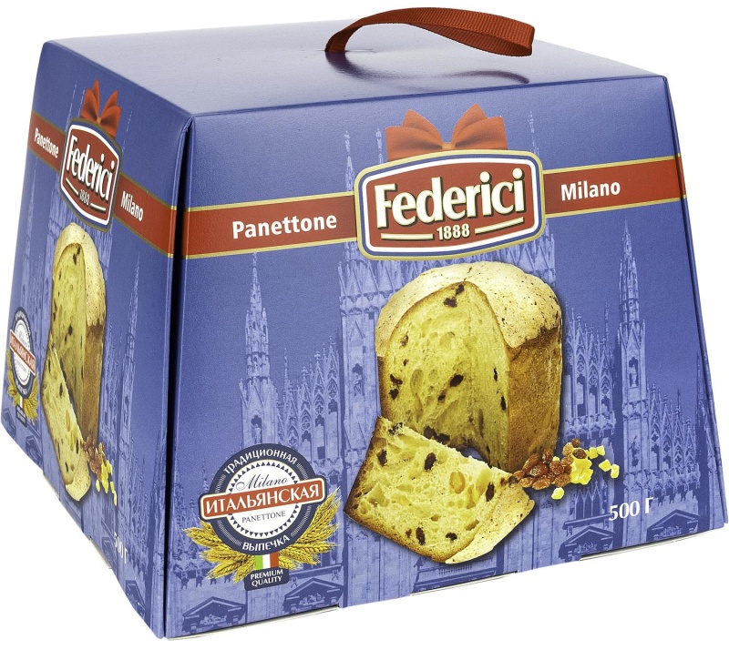 Кулич Federici пасхальный Милано, 500г