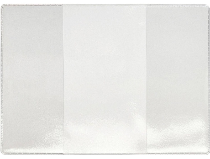 Обложка для паспорта труд. книжки нов. образца,прозрачн.,132x183, 1071.К(Э)