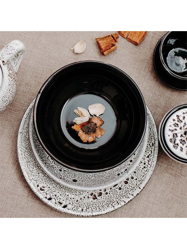 Пиала для чая «Тирамису»;керамика;250мл;D=110,H=55мм;белый,черный