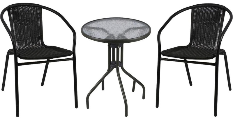 Набор мебели BN_UH_Комус Мебель Patio Стол +2 стул черный