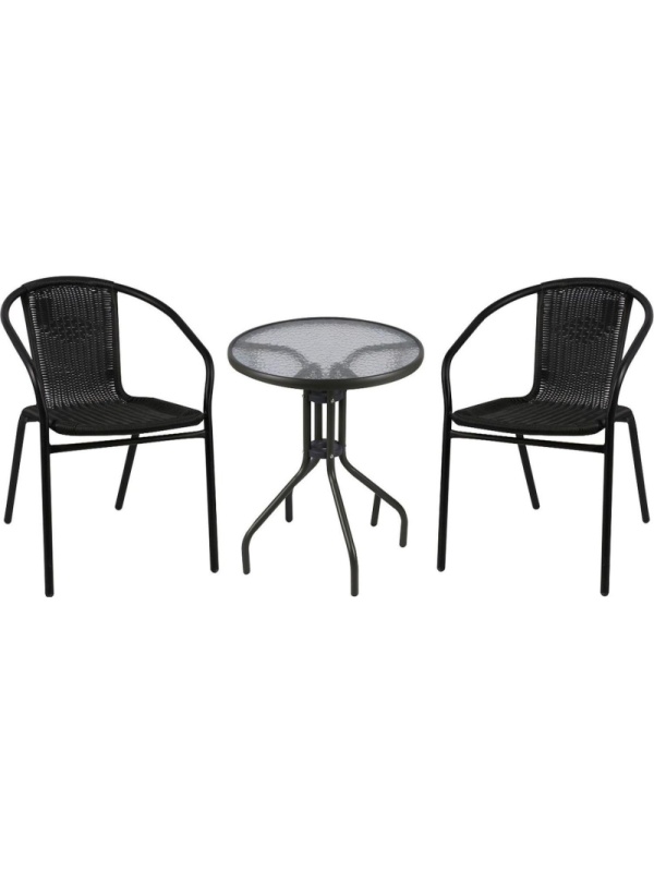 Набор мебели BN_UH_Комус Мебель Patio Стол +2 стул черный