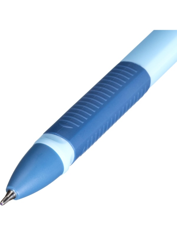 Ручка шариковая автомат. Комус Blue Sky, д.ш. 0,5 мм, гол.корп, манж, синяя