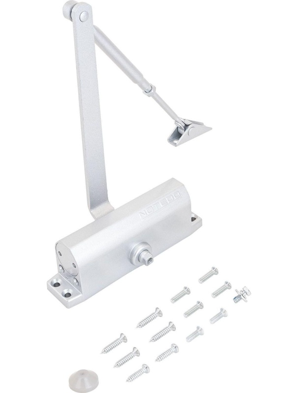 Доводчик дверной NOTEDO DC-090 SILVER  60-130 кг сереб. (10)