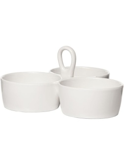 Менажница «Кунстверк» 3 секции;фарфор;D=10,H=11см;белый