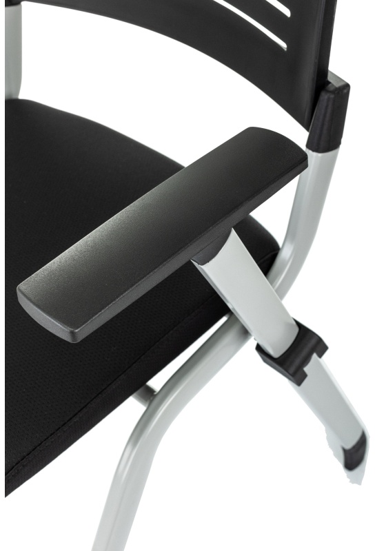 Стул VB_конференц X-CLICK/BLACK пластик/ткань, металл серый