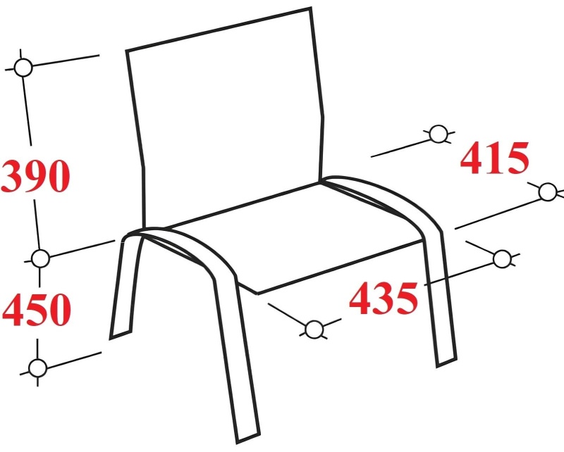Стул VB_конференц X-CLICK/BLACK пластик/ткань, металл серый