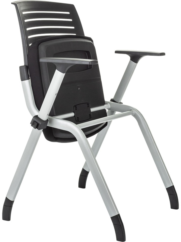 Стул VB_конференц X-CLICK/BLACK пластик/ткань, металл серый