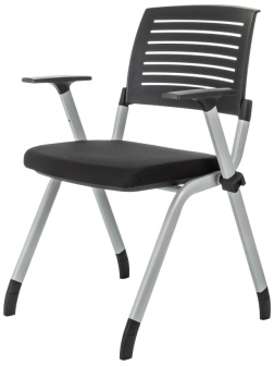 Стул VB_конференц X-CLICK/BLACK пластик/ткань, металл серый