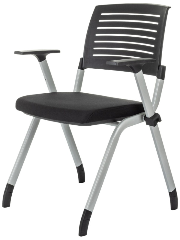 Стул VB_конференц X-CLICK/BLACK пластик/ткань, металл серый