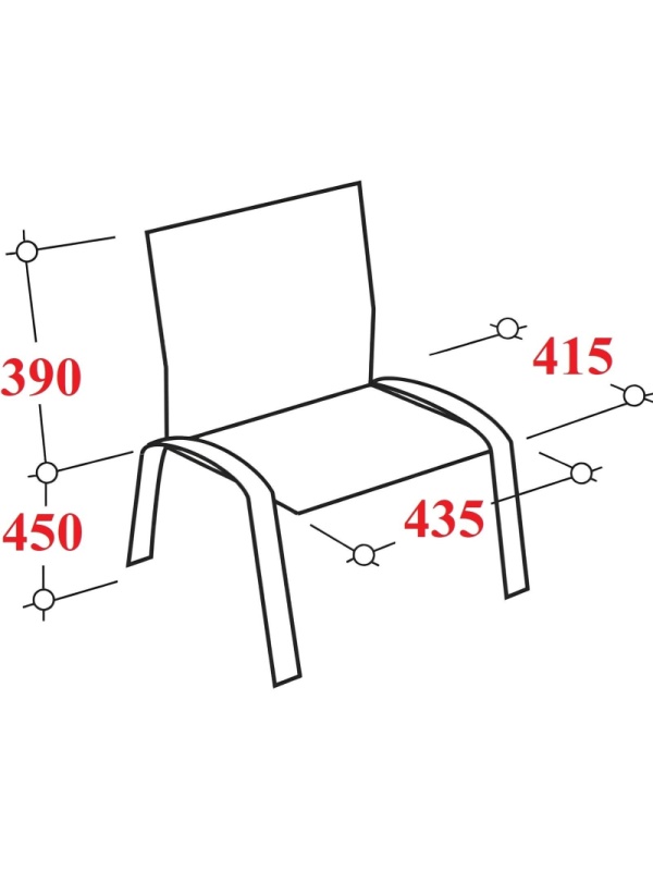 Стул VB_конференц X-CLICK/BLACK пластик/ткань, металл серый
