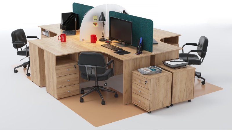 Тумба выкатная Easy LT Оптима 400x420x530 3 ящ. Дуб крафт золотой