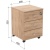 Тумба выкатная Easy LT Оптима 400x420x530 3 ящ. Дуб крафт золотой