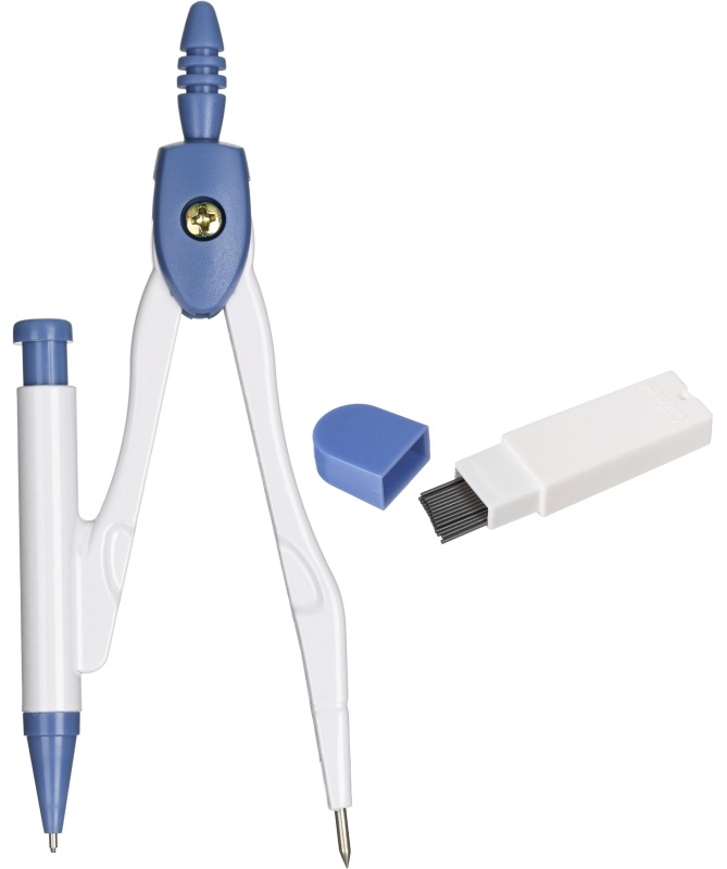 Циркуль БЕЗУПРЕЧНЫЙ ЕНОТ компл:смен гриф(15шт)циркуль из чёрн метал 69120