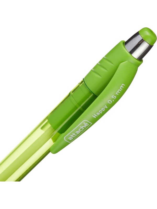 Ручка шариковая автомат. Attache Happy зелен корп,синяя, масл 12шт/уп