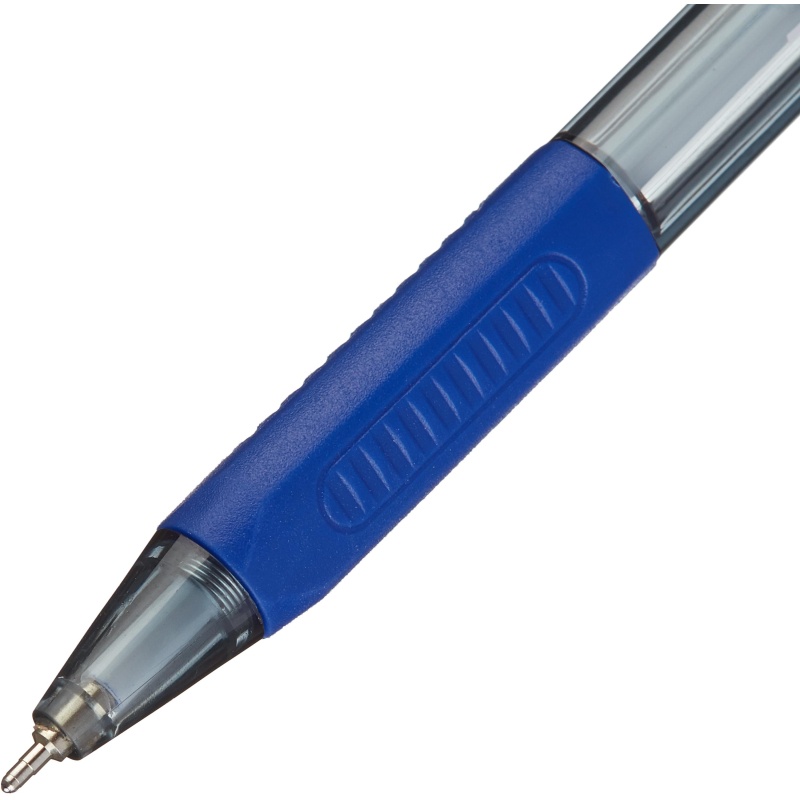 Ручка шариковая автомат. Unimax Glide Trio Steel 0,7мм,син,мас,5шт/уп